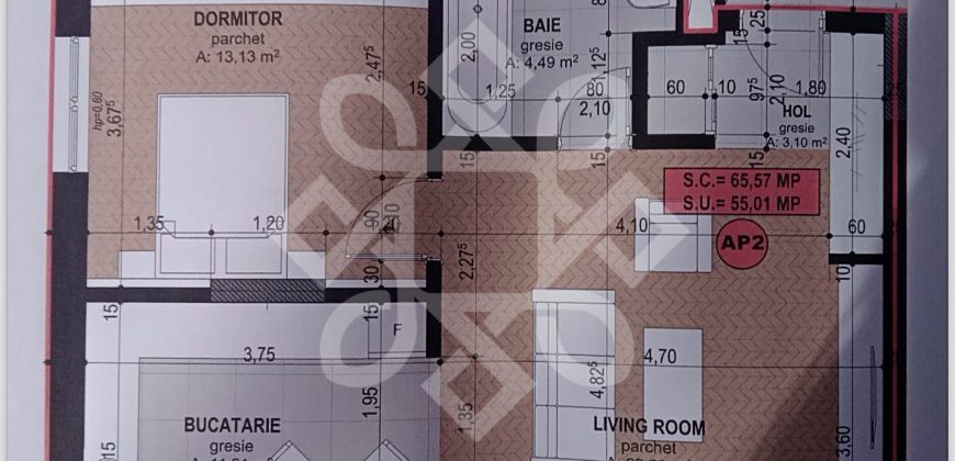 Apartament cu 2 camere in bloc nou de vanzare, in Baile Felix